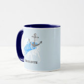 Bon Voyage Nautical Personalized Mok (Voorkant links)