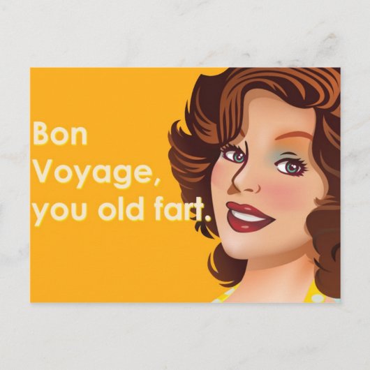 Bon Voyage Old Fart Briefkaart (Voorkant)