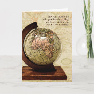 Bon Voyage Old World Wereldbol Map Kaart