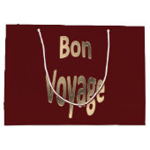 Bon Voyage op donkerrood Groot Cadeauzakje (Achterkant)