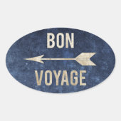Bon Voyage Ovale Sticker (Voorkant)