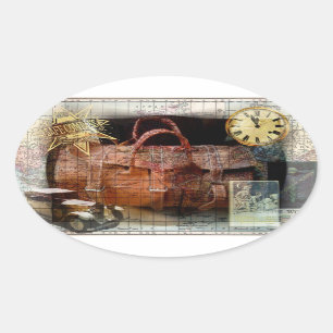 Bon Voyage Ovale Sticker