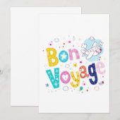 ***BON VOYAGE** PARTIJINVITATIE KAART (Voorkant / Achterkant)