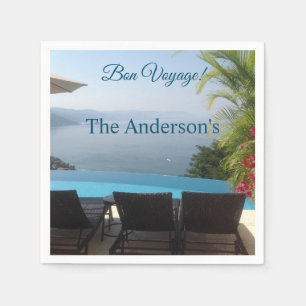 Bon voyage party seoreservaat foto servet