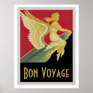 Bon Voyage Posters vintage, ajouter du texte perso