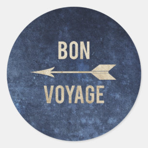 Bon Voyage Ronde Sticker