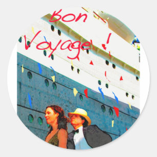 Bon Voyage Ronde Sticker
