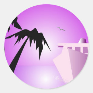 Bon Voyage Ronde Sticker