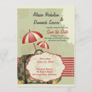 Bon Voyage Save the Date Notice Kaart