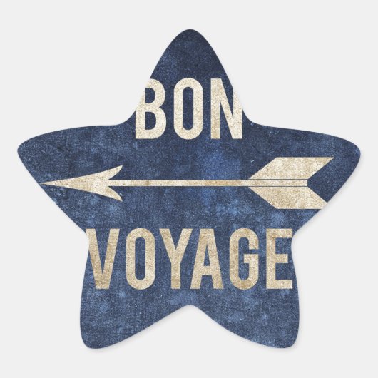 Bon Voyage Ster Sticker (Voorkant)