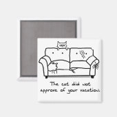 Bon Voyage van de Kat - Grappige Kat Koelkast Magn Magneet (Voorkant / Achterkant)