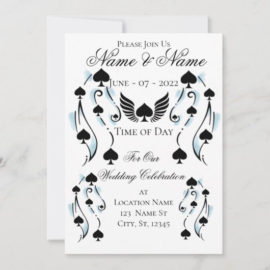 Bonafide Black Spades Tattoo Style Thunder_Cove Kaart (Voorkant)