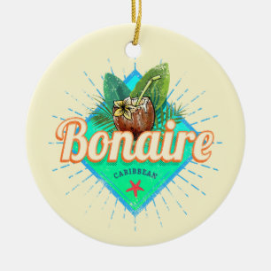 Bonaire Caraïbisch retro vakantie eiland Keramisch Ornament