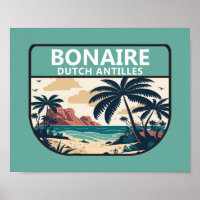 Bonaire Dutch Antilles Retro Emblem