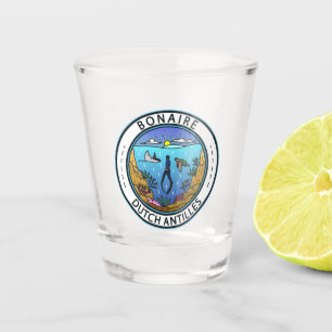 Bonaire Dutch Antilles Scuba Badge Shot Glas