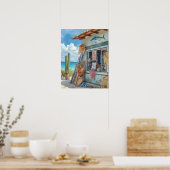 Bonaire fish shack sold out poster (Keuken)