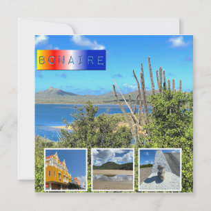 Bonaire Foto Collage platte kaart