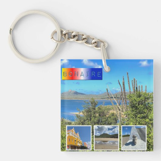 Bonaire fotocollage sleutelhanger (Voorkant)