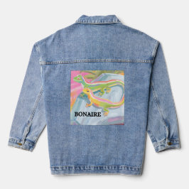 Bonaire gelukkige hagedissen denim jacket