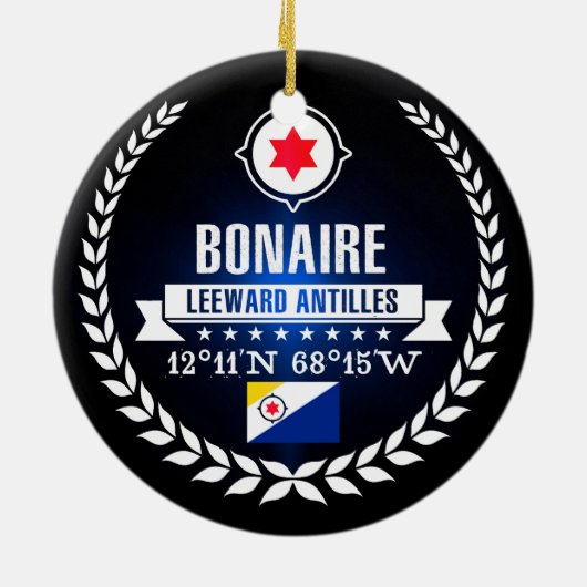 Bonaire Keramisch Ornament (Achterkant)