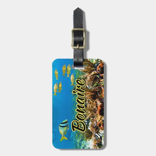 Bonaire koraalrif bagagelabel (Voorkant verticaal)