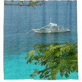 Bonaire Ocean Uitzicht met bootdouchegordijn Douchegordijn (Voorkant)