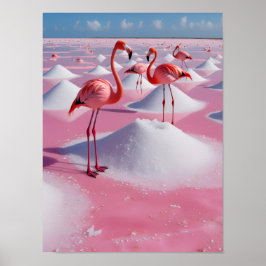 bonaire pink poster
