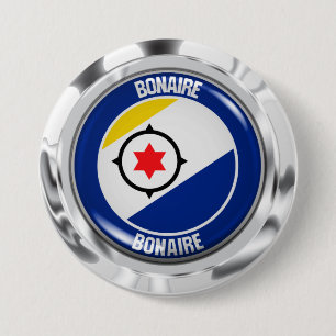 Bonaire Round Emblem Ronde Button 7,6 Cm