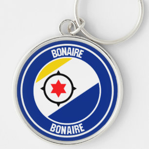 Bonaire Round Emblem Sleutelhanger
