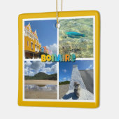 Bonaire Schilderachtig fotocollage Keramisch Ornament (Links)