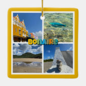 Bonaire Schilderachtig fotocollage Keramisch Ornament (Achterkant)