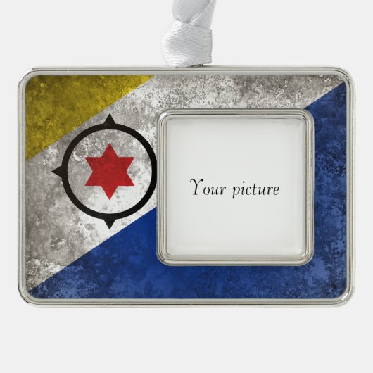 Bonaire Verzilverd Kader Ornament (Voorkant)