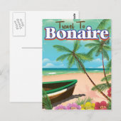 Bonaire vintage poster art. briefkaart (Voorkant / Achterkant)