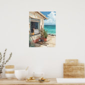 Bonaire vis hut poster (Keuken)