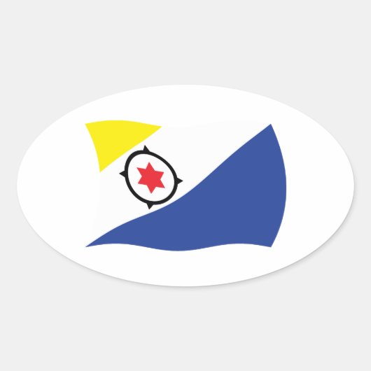 Bonaire Vlag Sticker (Voorkant)
