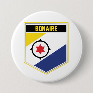 Bonaire vlaggenschip ronde button 7,6 cm