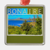 Bonaire Waterverf Metalen Ornament (Voorkant)