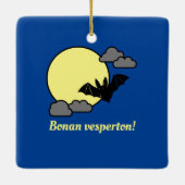 Bonan vesperton! keramisch ornament (Achterkant)