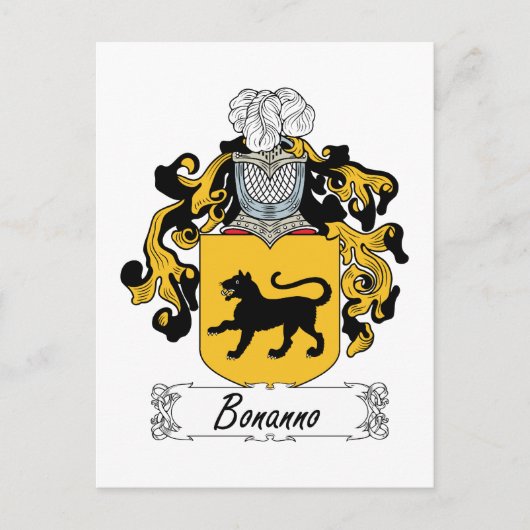 Bonanno Family Crest Briefkaart (Voorkant)