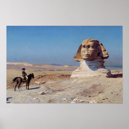 Bonaparte Voor de Sphinx - Jean-Leon Gerome Poster (Voorkant)