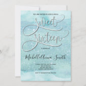 Bonbon 16 invitation de turquoise de seize (Devant)