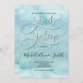 Bonbon 16 invitation de turquoise de seize (Devant / Derrière)