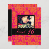 Bonbon 16 invitations de fête d'anniversaire (Devant / Derrière)