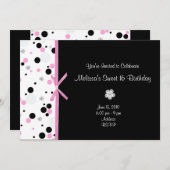 Bonbon à diamant et à points 16 invitations (Devant / Derrière)