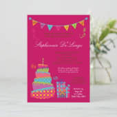 bonbon à gâteau de 5x7 Topsey Turvy invitation de (Debout devant)