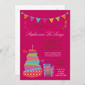 bonbon à gâteau de 5x7 Topsey Turvy invitation de (Devant / Derrière)