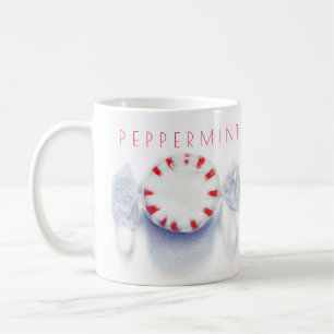 BONBON À LA MENTHE POivrée Mug Blanc + Texte