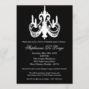 bonbon au lustre 5x7 invitation de pièce de 16