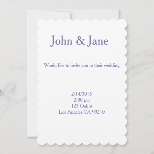 bonbon de saint valentin invitations de mariage ro (Dos)