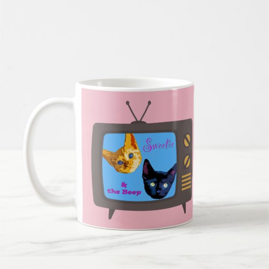 Bonbon et la tasse de chat du signal sonore TV (Gauche)